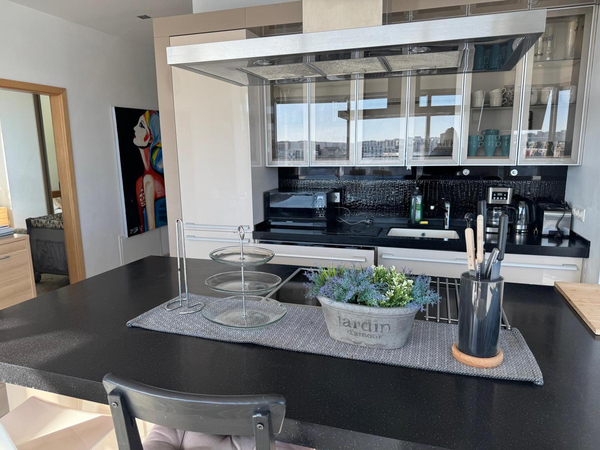 Helios Luxury Apartment In Vilnius Skyscraper Dış mekan fotoğraf